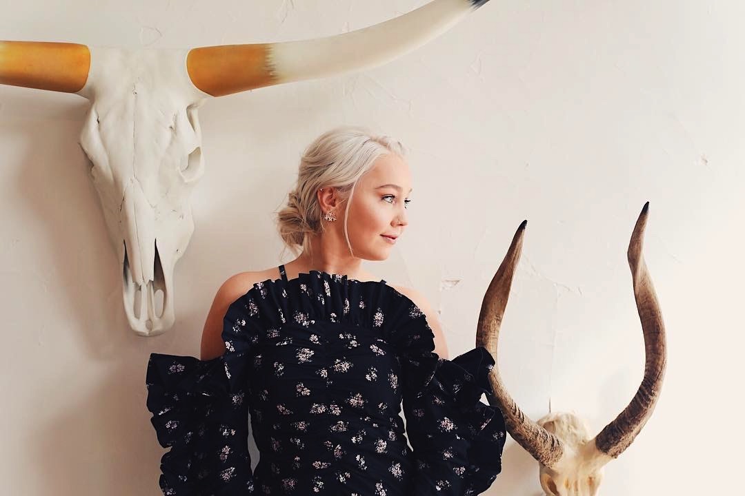 RaeLynn Wearing Le Vian Earrings in Instagram Post