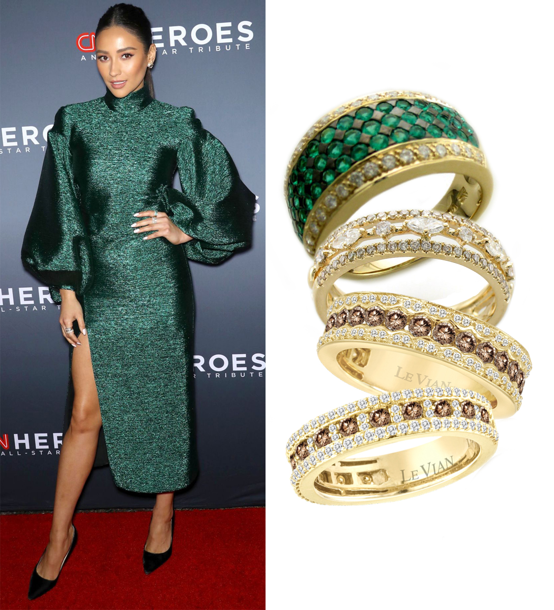 Shay Mitchell Wearing Le Vian Rings at 12th Annual CNN Heroes: An All Star Tribute