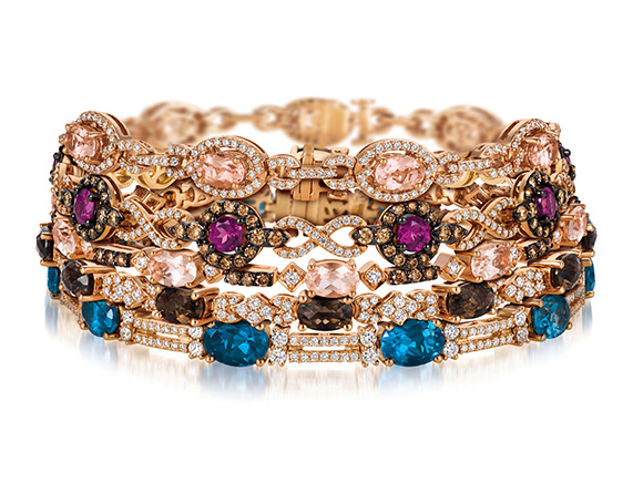 Stack of Modern Le Vian Tennis Bracelets